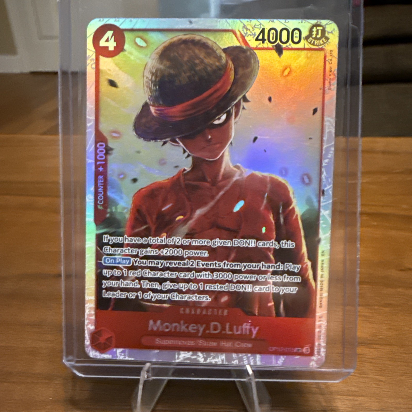 One Piece TCG Monkey D Luffy Card OP12-015 Super Rare Legacy of The Master NM