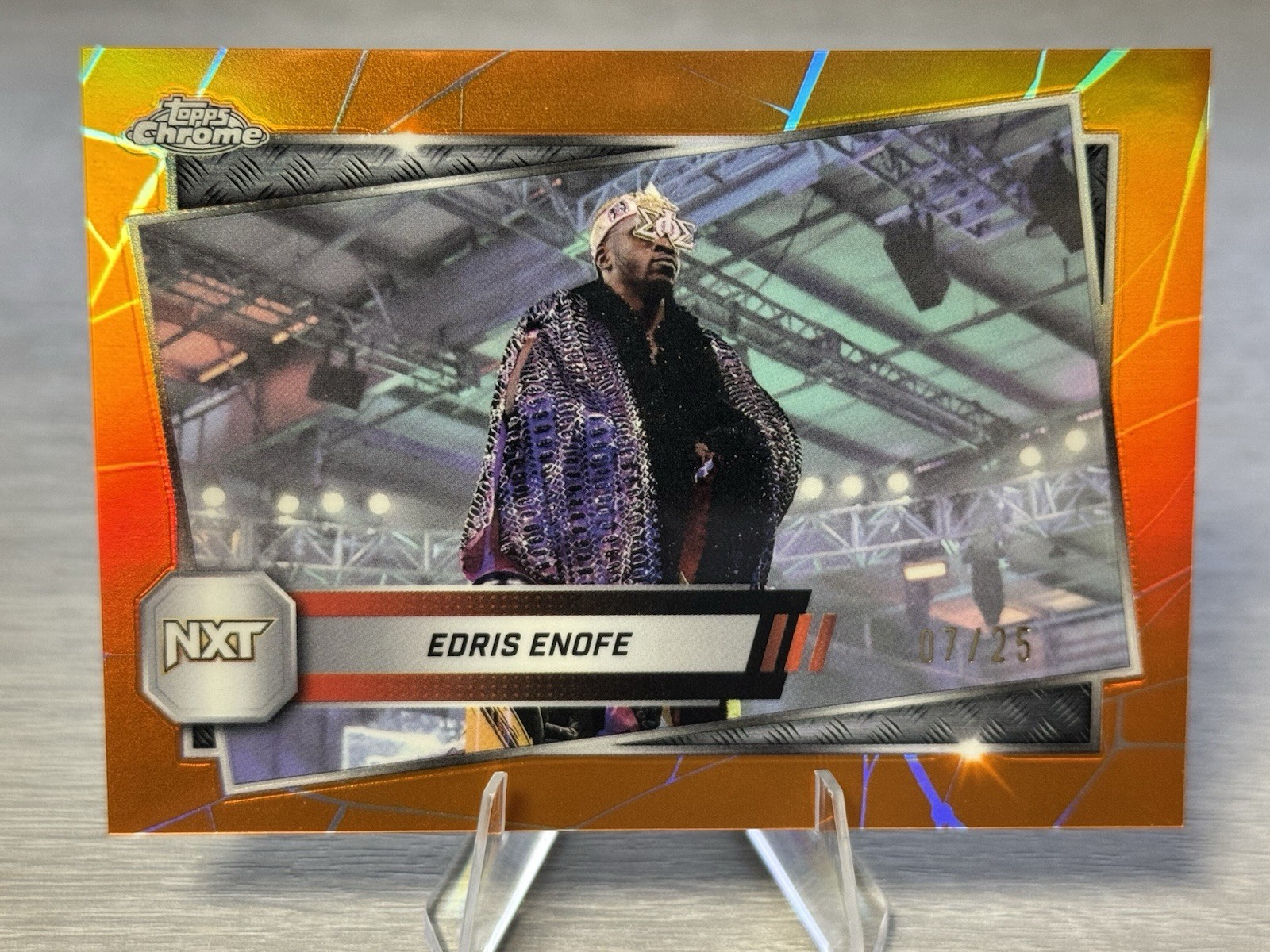 2025 Topps Chrome WWE Sapphire Edition - Edris Enofe #94 Orange /25 for ...