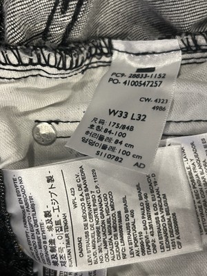 Levi's BLACK Men's 512 Slim Taper Fit Jeans, US 33x32 | eBay