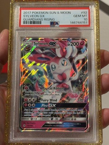 2017 Pokemon sun & moon Sylveon GX 92/145 Guardians Rising Holo English psa 10