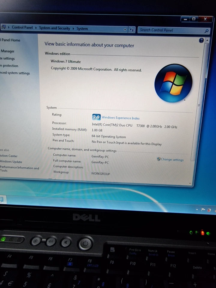 Dell Latitude D630 Laptop 14" IC2D T7300 2GHz 80Gb Hdd 1gb Ram Power On Tested - Image 2 of 4