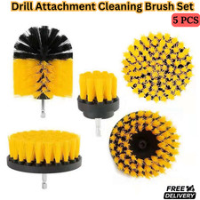 5 x Drill Attachment Cleaning Brush Set Power Scrub for Home Car Tile Bathroom