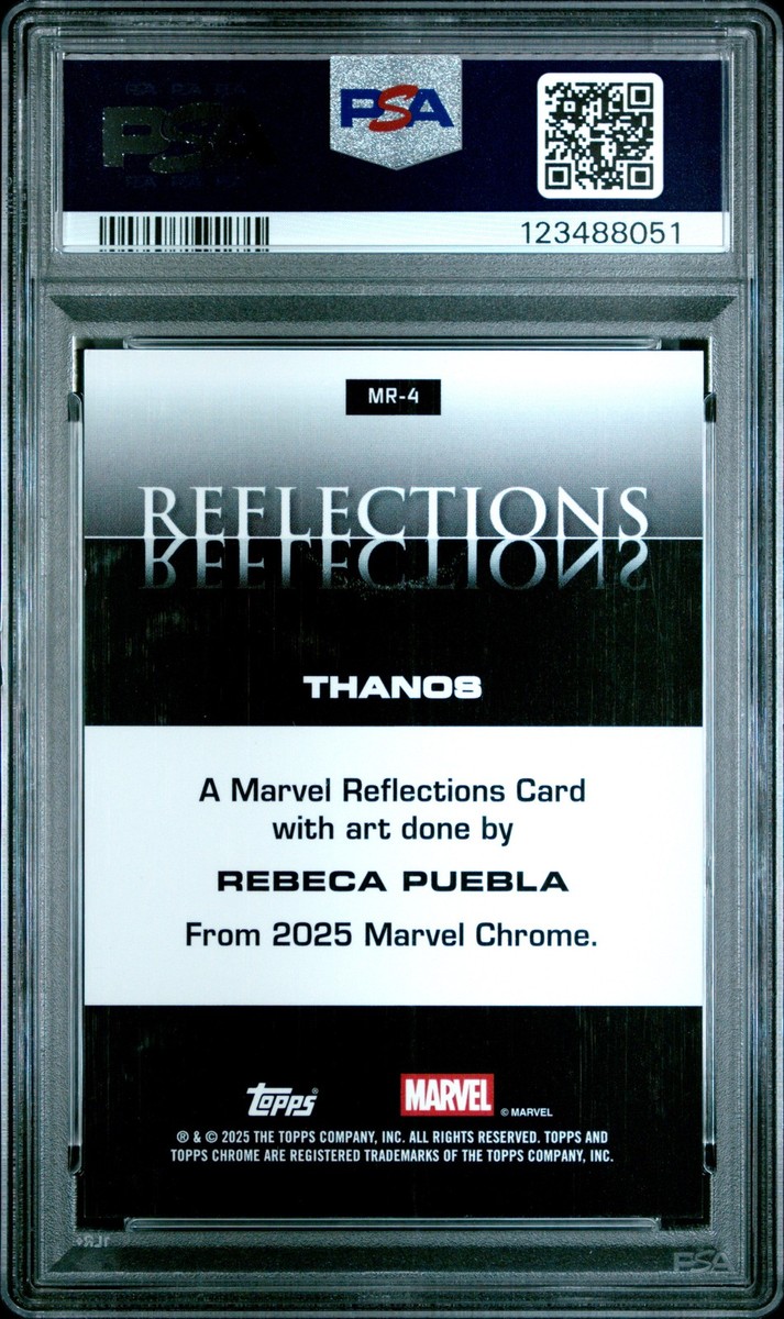 2025 TOPPS CHROME MARVEL MARVEL REFLECTIONS #MR4 THANOS PSA 8 | eBay