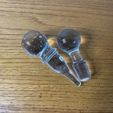 Vintage Clear Glass Bottle Stopper Replacement Set Unique Decor