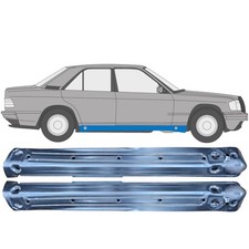 F&uuml;r Mercedes 190 W201 1982-1993 Voll Schweller Reparaturblech / Paar
