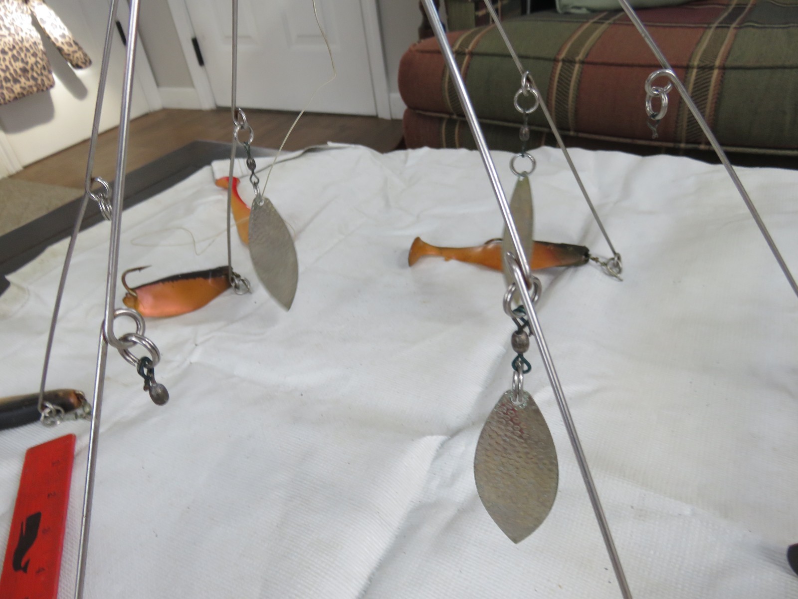 Trolling 6 Arm 6" Shad Umbrella Rig with main teaser & 3 silver spoons= BIG FISH - Image 4