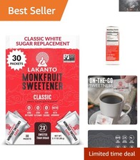 Classic Monk Fruit Sweetener Packets - Zero Calorie, Sugar Replacement, 30 Count