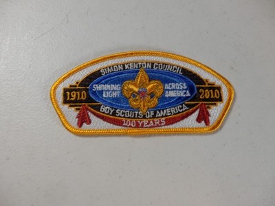2010 BSA Simon Kenton Council Pocket Shoulder 100th Anniversary Patch   BIS