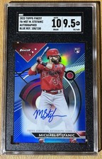 Michael Stefanic SGC 10 - 2023 Topps Finest Blue Refractor Rookie Auto /150