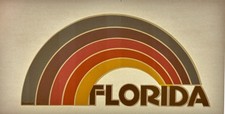 Original Vintage Rainbow Florida Iron On Transfer