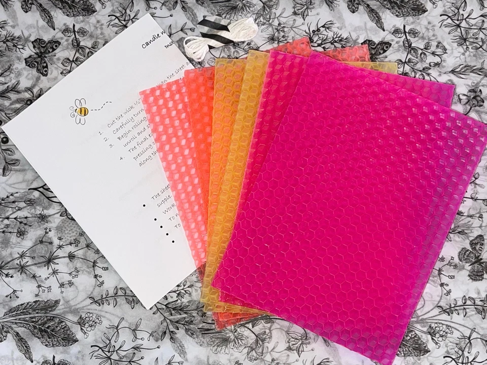 Beeswax Candle Sheets, Making Candles Kit, Set Of 5 Sets, Natural Beeswax Sheets - Image 3 of 4