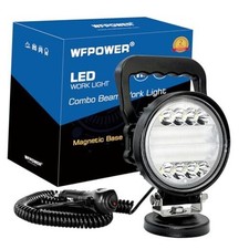 Magnetic LED Light Bar, 72W Portable Work Lights with Magnet Round Combo Black