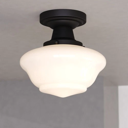 Vaxcel Lighting C0312 9"W Semi-Flush Ceiling Fixture - Black - Picture 11 of 11
