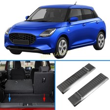Black Steel Trunk Sill Luggage Entry Guard Protector For 2024-2025 Suzuki Swift