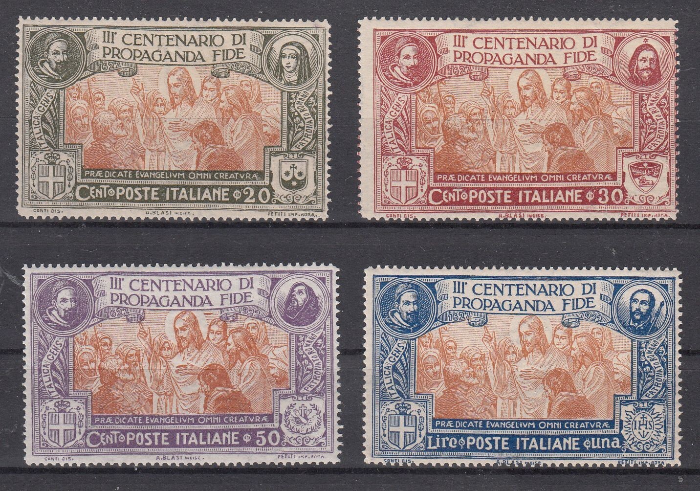 SC26017/ ITALY – SASSONE # 131 / 134 COMPLETE MINT MNH – CV 100 $