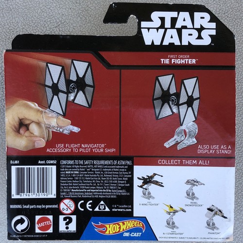 Disney Hot Wheels Star Wars Starships Force Awakens First Order TIE Fighter - Picture 2 of 3