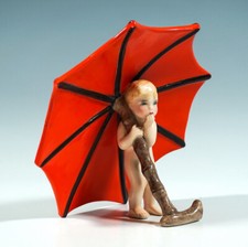 GOLDSCHEIDER FIGUR WIEN AMOR KNABE + SCHIRM CUPID BOY CL.HERZCEG WEISS  MNR:7510