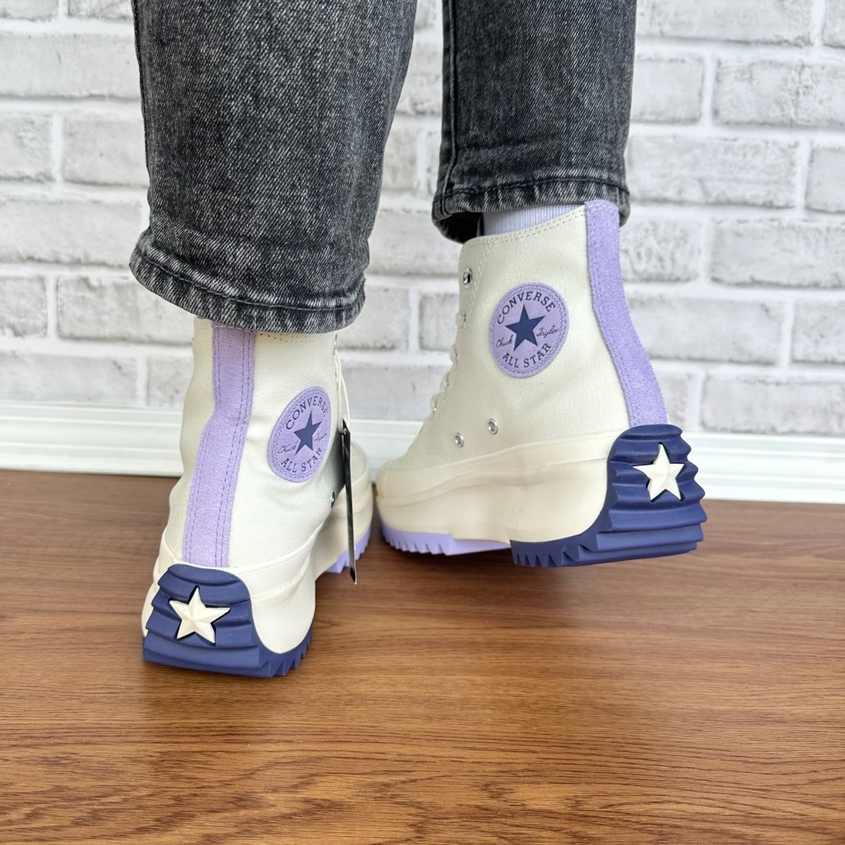 ⭐Converse Run Star Hike Platform Color Pop Women Shoes Beige