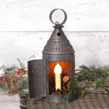 Revere Lantern Light in Kettle Black Tin - 15 inch