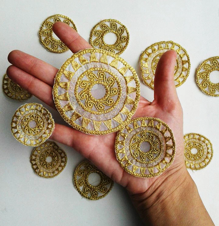 Greek golden symbol of the sun 11 pcs set Embroidered Patch - Image 4 of 4