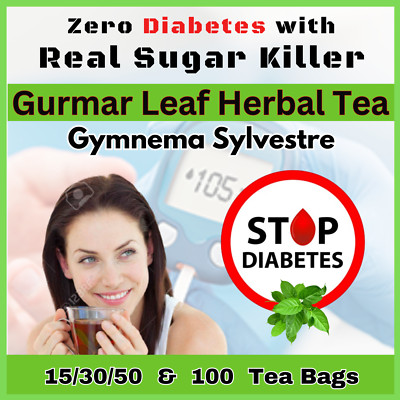 Gurmar Gymnema Sylvestre Tea Bags Blood Sugar Control Weight Loss Herbal Tea