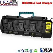 DCB104 For Dewalt 12V 20V Max 4 Port Rapid Battery Charger DCB112 DCB115 DCB105