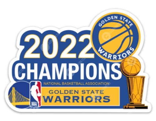 Golden State Warriors 2022 Champions STICKER - NBA California Curry Thompson 