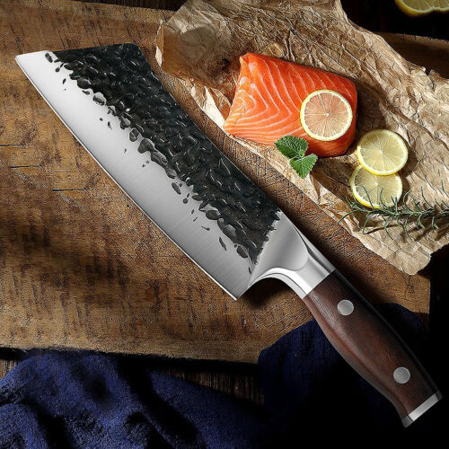 Cleaver Knife Hand-forged High Carbon Steel Kitchen Knife Full Tang Chef Knife