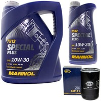 MotoröL Set Mannol 10W-30 Special Plus 6 Liter + ÖLfilter FüR Audi A4 380 PS