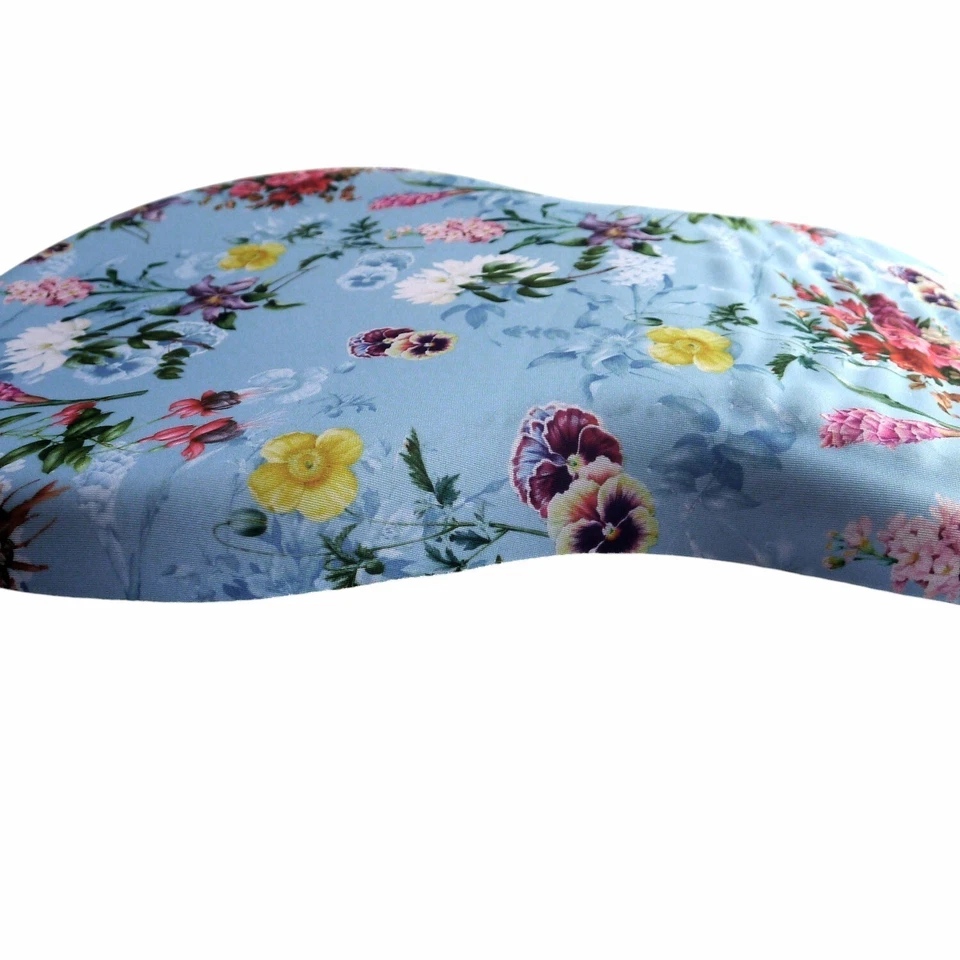 Ergonomic Mouse Pad with Wrist Rest Memory Foam for Carpal Tunnel Blue Floral - Image 4 of 4