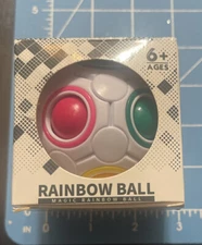 Magic Rainbow Fidget Ball Toy Speed Cube Brain Teaser Stress Relief