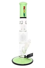 RooR Tech 15" Bong Tiratore Dritto in Vetro Multicolore con Albero Perc