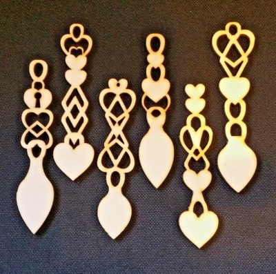 Walisische Liebeslöffel, Hochzeitsgefälligkeiten, Hochzeitsdekoration, Holz, Vintage