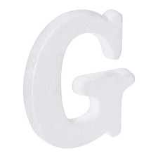 Foam Letters G Letter EPS White Polystyrene Letter Foam 100mm/4 Inch