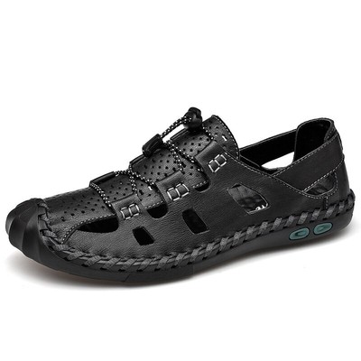 Summer Men Casual Shoes Genuine Leather Hiking Sandals Non  display picture 1