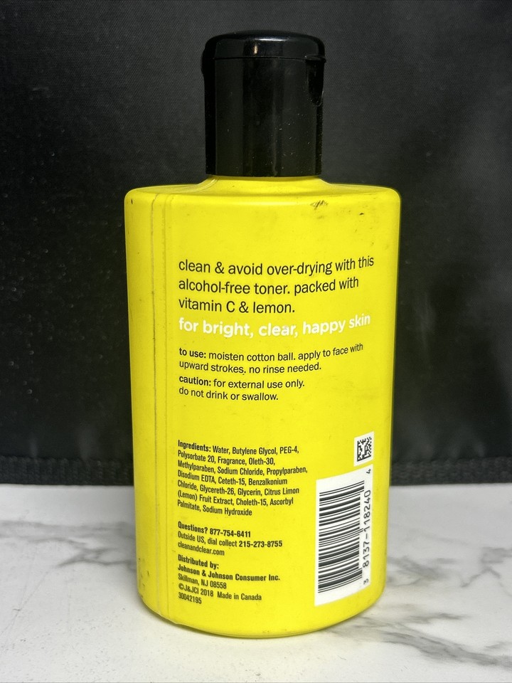 Clean & Clear Brightening Lemon Juice Facial Toner w/ Vitamin C 7.5 oz 2N eBay