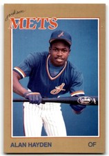 1988 Grand Slam Baseball Card Alan Hayden a Jackson Mets #25