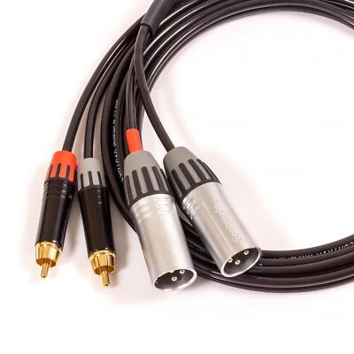 Paire De Câbles XLR 1m - Mélange Or Et Argent, Faits Main (Japon) - REMBOURSEMENT
