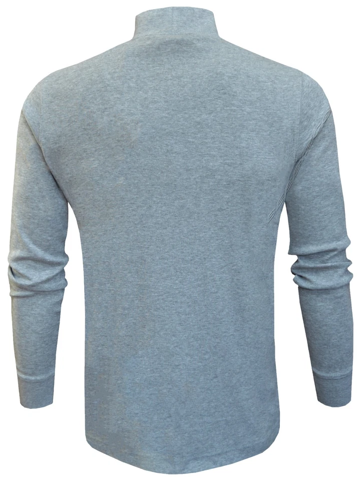 Mens Mock Neck Jumper Top Lightweight Baselayer Turtle Funnel Neck by Beebizco - Image 2 of 4