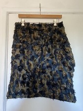Marni Abstract Watercolor Asymmetrical Sculpted Knee-ish Commessa Skirt 42