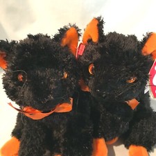 Fraidy Black Cat 4379 Ty Beanie Babies Lot of 2 2001 Halloween PE 24.99