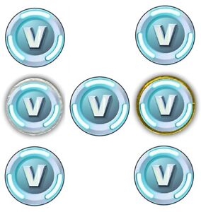 Details About 30 Fortnite V Bucks 1 5 Round Labels Sticker For Cupcake Topper Chocolate Coins - 