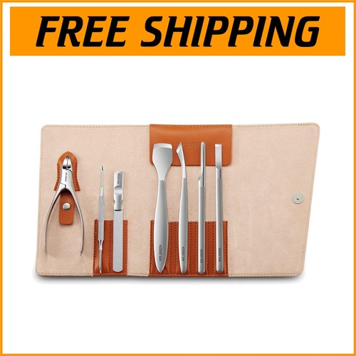 Professional Foot Care Tools Set - 7-Piece Stainless Steel Pedicure Essentials