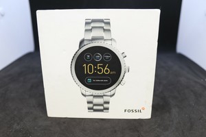 fossil q men's gen 3 explorist stainless steel and silicone smartwatch