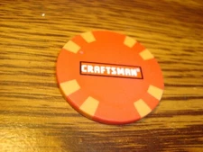  Sears CRAFTSMAN Logo design Poker Chip Golf Ball Marker-Card Guard #1 one Red