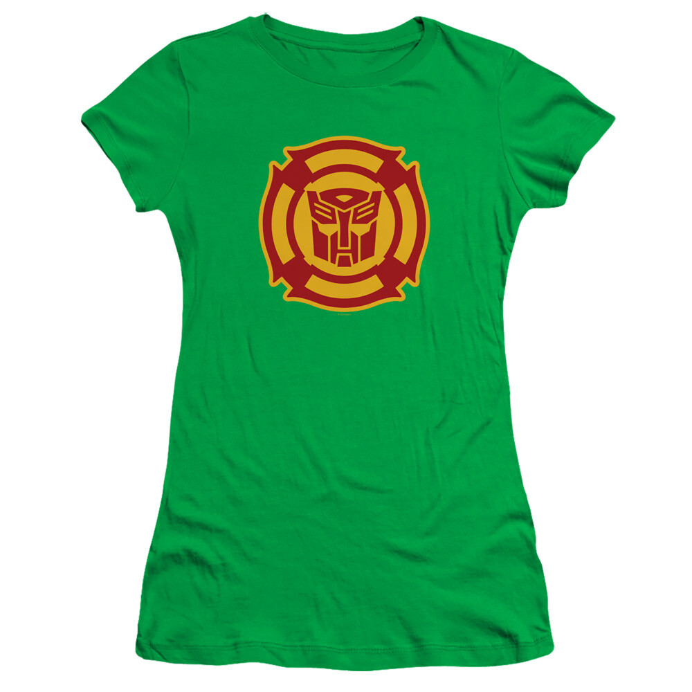 Transformers Juniors T-Shirt Rescue Bots Logo Kelly Tee | eBay
