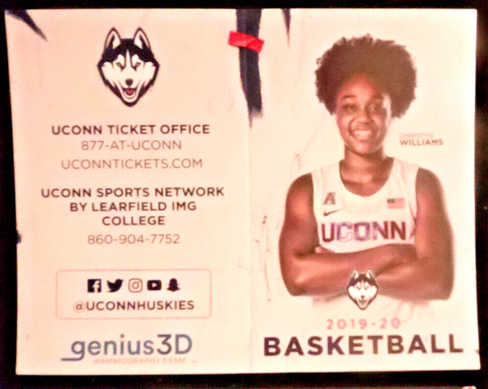 2019-20/2022-23/2023-24 - UCONN HUSKIES MUJER PELOTA BOLSILLO HORARIOS CASI NUEVO ÚLTIMO 1 Foto 2 de 4