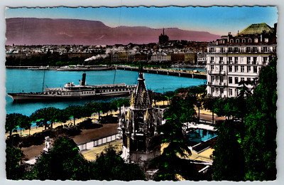 c1960s Geneva Monument Brunswick Scenic View Jaeger Postcard