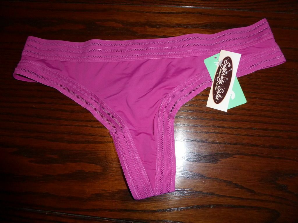 NWT HONEYDEW THONG PANTIES MICKI MICRO NYLON /SPANDEX 86209 ROSE S XL