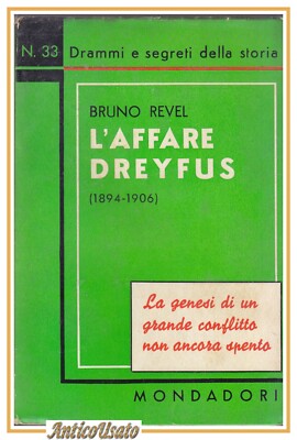 DAS DREYFUS-GESCHÄFT 1894 1906 von Bruno Revel 1936 Mondadori Buch Judentum Geschichte